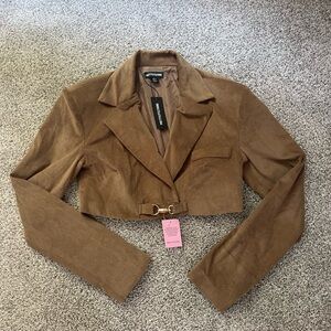 PrettyLittleThing Tan Corduroy Blazer